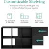 imageBest Choice Products 9Cube Bookshelf 3Tier Wood Storage Bookcase WLegs 11in Shelf Opening Cube Organizer Living Room Office Nursery  BlackBlack