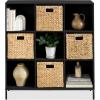 imageBest Choice Products 9Cube Bookshelf 3Tier Wood Storage Bookcase WLegs 11in Shelf Opening Cube Organizer Living Room Office Nursery  BlackBlack