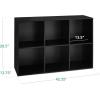 imageBest Choice Products 9Cube Bookshelf 3Tier Wood Storage Bookcase WLegs 11in Shelf Opening Cube Organizer Living Room Office Nursery  BlackBlack