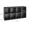 imageBest Choice Products 9Cube Bookshelf 3Tier Wood Storage Bookcase WLegs 11in Shelf Opening Cube Organizer Living Room Office Nursery  BlackBlack