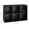 imageBest Choice Products 9Cube Bookshelf 3Tier Wood Storage Bookcase WLegs 11in Shelf Opening Cube Organizer Living Room Office Nursery  BlackBlack