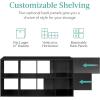 imageBest Choice Products 9Cube Bookshelf 3Tier Wood Storage Bookcase WLegs 11in Shelf Opening Cube Organizer Living Room Office Nursery  BlackBlack