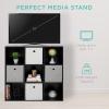 imageBest Choice Products 9Cube Bookshelf 3Tier Wood Storage Bookcase WLegs 11in Shelf Opening Cube Organizer Living Room Office Nursery  BlackBlack