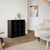 imageBest Choice Products 9Cube Bookshelf 3Tier Wood Storage Bookcase WLegs 11in Shelf Opening Cube Organizer Living Room Office Nursery  BlackBlack