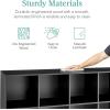 imageBest Choice Products 9Cube Bookshelf 3Tier Wood Storage Bookcase WLegs 11in Shelf Opening Cube Organizer Living Room Office Nursery  BlackBlack