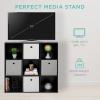 imageBest Choice Products 9Cube Bookshelf 3Tier Wood Storage Bookcase WLegs 11in Shelf Opening Cube Organizer Living Room Office Nursery  BlackBlack