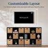 imageBest Choice Products 9Cube Bookshelf 3Tier Wood Storage Bookcase WLegs 11in Shelf Opening Cube Organizer Living Room Office Nursery  BlackBlack