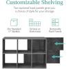 imageBest Choice Products 9Cube Bookshelf 3Tier Wood Storage Bookcase WLegs 11in Shelf Opening Cube Organizer Living Room Office Nursery  BlackDark Gray