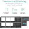 imageBest Choice Products 9Cube Bookshelf 3Tier Wood Storage Bookcase WLegs 11in Shelf Opening Cube Organizer Living Room Office Nursery  BlackDark Gray