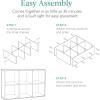 imageBest Choice Products 9Cube Bookshelf 3Tier Wood Storage Bookcase WLegs 11in Shelf Opening Cube Organizer Living Room Office Nursery  BlackDark Gray
