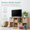 imageBest Choice Products 9Cube Bookshelf 3Tier Wood Storage Bookcase WLegs 11in Shelf Opening Cube Organizer Living Room Office Nursery  BlackDark Gray