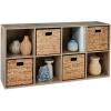 imageBest Choice Products 9Cube Bookshelf 3Tier Wood Storage Bookcase WLegs 11in Shelf Opening Cube Organizer Living Room Office Nursery  BlackGreige