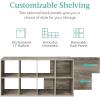 imageBest Choice Products 9Cube Bookshelf 3Tier Wood Storage Bookcase WLegs 11in Shelf Opening Cube Organizer Living Room Office Nursery  BlackGreige