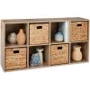 imageBest Choice Products 9Cube Bookshelf 3Tier Wood Storage Bookcase WLegs 11in Shelf Opening Cube Organizer Living Room Office Nursery  BlackGreige