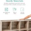 imageBest Choice Products 9Cube Bookshelf 3Tier Wood Storage Bookcase WLegs 11in Shelf Opening Cube Organizer Living Room Office Nursery  BlackGreige