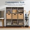 imageBest Choice Products 9Cube Bookshelf 3Tier Wood Storage Bookcase WLegs 11in Shelf Opening Cube Organizer Living Room Office Nursery  BlackGreige