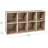 imageBest Choice Products 9Cube Bookshelf 3Tier Wood Storage Bookcase WLegs 11in Shelf Opening Cube Organizer Living Room Office Nursery  BlackGreige
