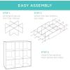 imageBest Choice Products 9Cube Bookshelf 3Tier Wood Storage Bookcase WLegs 11in Shelf Opening Cube Organizer Living Room Office Nursery  BlackGreige
