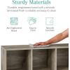 imageBest Choice Products 9Cube Bookshelf 3Tier Wood Storage Bookcase WLegs 11in Shelf Opening Cube Organizer Living Room Office Nursery  BlackGreige