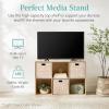 imageBest Choice Products 9Cube Bookshelf 3Tier Wood Storage Bookcase WLegs 11in Shelf Opening Cube Organizer Living Room Office Nursery  BlackGreige