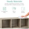 imageBest Choice Products 9Cube Bookshelf 3Tier Wood Storage Bookcase WLegs 11in Shelf Opening Cube Organizer Living Room Office Nursery  BlackGreige
