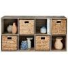 imageBest Choice Products 9Cube Bookshelf 3Tier Wood Storage Bookcase WLegs 11in Shelf Opening Cube Organizer Living Room Office Nursery  BlackGreige