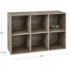 imageBest Choice Products 9Cube Bookshelf 3Tier Wood Storage Bookcase WLegs 11in Shelf Opening Cube Organizer Living Room Office Nursery  BlackGreige