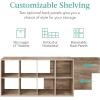 imageBest Choice Products 9Cube Bookshelf 3Tier Wood Storage Bookcase WLegs 11in Shelf Opening Cube Organizer Living Room Office Nursery  BlackGreige