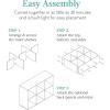 imageBest Choice Products 9Cube Bookshelf 3Tier Wood Storage Bookcase WLegs 11in Shelf Opening Cube Organizer Living Room Office Nursery  BlackGreige