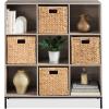 imageBest Choice Products 9Cube Bookshelf 3Tier Wood Storage Bookcase WLegs 11in Shelf Opening Cube Organizer Living Room Office Nursery  BlackGreige