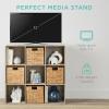 imageBest Choice Products 9Cube Bookshelf 3Tier Wood Storage Bookcase WLegs 11in Shelf Opening Cube Organizer Living Room Office Nursery  BlackGreige