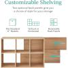 imageBest Choice Products 9Cube Bookshelf 3Tier Wood Storage Bookcase WLegs 11in Shelf Opening Cube Organizer Living Room Office Nursery  BlackLight Oak