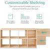 imageBest Choice Products 9Cube Bookshelf 3Tier Wood Storage Bookcase WLegs 11in Shelf Opening Cube Organizer Living Room Office Nursery  BlackLight Oak
