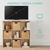 imageBest Choice Products 9Cube Bookshelf 3Tier Wood Storage Bookcase WLegs 11in Shelf Opening Cube Organizer Living Room Office Nursery  BlackLight Oak