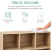 imageBest Choice Products 9Cube Bookshelf 3Tier Wood Storage Bookcase WLegs 11in Shelf Opening Cube Organizer Living Room Office Nursery  BlackLight Oak