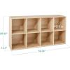 imageBest Choice Products 9Cube Bookshelf 3Tier Wood Storage Bookcase WLegs 11in Shelf Opening Cube Organizer Living Room Office Nursery  BlackLight Oak
