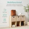 imageBest Choice Products 9Cube Bookshelf 3Tier Wood Storage Bookcase WLegs 11in Shelf Opening Cube Organizer Living Room Office Nursery  BlackLight Oak