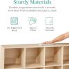 imageBest Choice Products 9Cube Bookshelf 3Tier Wood Storage Bookcase WLegs 11in Shelf Opening Cube Organizer Living Room Office Nursery  BlackLight Oak