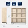 imageBest Choice Products 9Cube Bookshelf 3Tier Wood Storage Bookcase WLegs 11in Shelf Opening Cube Organizer Living Room Office Nursery  BlackLight Oak