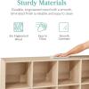 imageBest Choice Products 9Cube Bookshelf 3Tier Wood Storage Bookcase WLegs 11in Shelf Opening Cube Organizer Living Room Office Nursery  BlackLight Oak