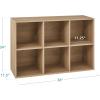 imageBest Choice Products 9Cube Bookshelf 3Tier Wood Storage Bookcase WLegs 11in Shelf Opening Cube Organizer Living Room Office Nursery  BlackLight Oak