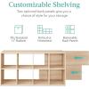 imageBest Choice Products 9Cube Bookshelf 3Tier Wood Storage Bookcase WLegs 11in Shelf Opening Cube Organizer Living Room Office Nursery  BlackLight Oak