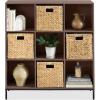imageBest Choice Products 9Cube Bookshelf 3Tier Wood Storage Bookcase WLegs 11in Shelf Opening Cube Organizer Living Room Office Nursery  BlackWalnut