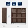 imageBest Choice Products 9Cube Bookshelf 3Tier Wood Storage Bookcase WLegs 11in Shelf Opening Cube Organizer Living Room Office Nursery  BlackWalnut