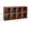 imageBest Choice Products 9Cube Bookshelf 3Tier Wood Storage Bookcase WLegs 11in Shelf Opening Cube Organizer Living Room Office Nursery  BlackWalnut