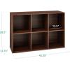 imageBest Choice Products 9Cube Bookshelf 3Tier Wood Storage Bookcase WLegs 11in Shelf Opening Cube Organizer Living Room Office Nursery  BlackWalnut