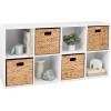 imageBest Choice Products 9Cube Bookshelf 3Tier Wood Storage Bookcase WLegs 11in Shelf Opening Cube Organizer Living Room Office Nursery  BlackWhite