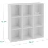imageBest Choice Products 9Cube Bookshelf 3Tier Wood Storage Bookcase WLegs 11in Shelf Opening Cube Organizer Living Room Office Nursery  BlackWhite