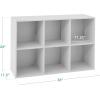 imageBest Choice Products 9Cube Bookshelf 3Tier Wood Storage Bookcase WLegs 11in Shelf Opening Cube Organizer Living Room Office Nursery  BlackWhite