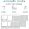 imageBest Choice Products 9Cube Bookshelf 3Tier Wood Storage Bookcase WLegs 11in Shelf Opening Cube Organizer Living Room Office Nursery  BlackWhite